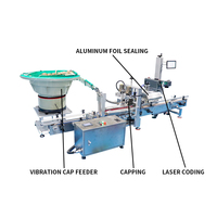 Machine de bouchage automatique Orshang pour bouteilles en plastique PET et verre, avec scellage de feuille d'aluminium et codage laser, pour bois, aliments et boissons