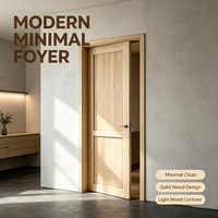Commercial Solid Pine Timber Door Unfinished Wood Door for Guesthouse Guest Room Fit Out