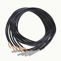 Sonda de Temperatura de Acero Inoxidable de 2 Metros, Sensor 18b20, Cable Impermeable de 2 Metros, DS18B20+
