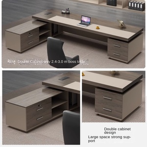 Mesa de Oficina Moderna para Supervisor con Estructura de Acero, Mesa de Director de Oficina de Buena Calidad, Diseño de Escritorio y Silla de Oficina - Product Image 2