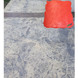 Tapis de tampon en béton d'ardoise légère-Texture sans couture, rouge et ciseau/bord pointu - Product Image 1