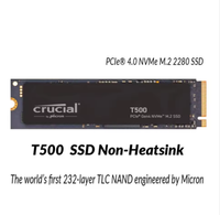 Nouveau T500 500 Go 1 To 2 To 2280 PCIe 2.0 6 Go/s jusqu'à 200 Mo/s NVMe M.2 SSD interne Garantie 360 jours Ordinateur de bureau
