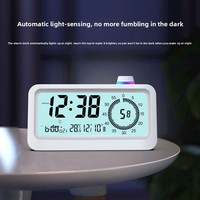 Minuteur visuel intelligent, horloge numérique LCD, réveil, minuterie de bureau alimentée par piles