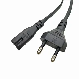 1.5M 5FT C7 Eropa 2 Pin Plug Kabel Ekstensi Gambar 8 Uni Eropa AC Power Kabel 2.5A 250V