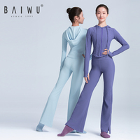 123415036/123412065 Baiwu Gym Vêtements Yoga Pantalons et vestes avec fermeture éclair Dance Wear Ensembles d'entraînement pour les femmes
