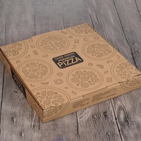 Lebensmittel qualität Flöte Wellpappe Custom Printed Size Pizza Design Karton Schwarz Scheibe Karton Preis Wellpappe Pizza Box