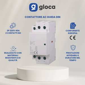 Contacteur AC Gloca sur rail DIN 2P 40A 250V 50Hz pour automatisation industrielle - Product Image 2