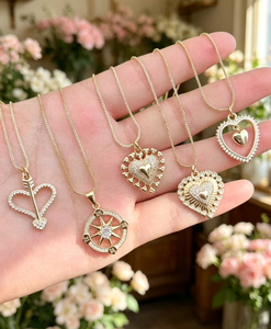 Bijoux fantaisie, pendentif cœur romantique, colliers avec breloque en zircon pour femmes, cadeau - Product Image 4