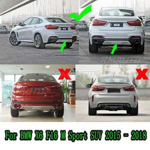 Diffuseur de pare-chocs arrière, séparateurs latéraux arrière, lèvre de spoiler pour BMW X6 F16 M Sport SUV 2015 2016 2017 2018 Kits de carrosserie Tuning - Product Image 6