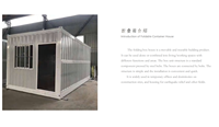 Le prix d'usine est bon marché Maisons de conteneurs modulaires préfabriquées pliables de 20 pieds Petite maison préfabriquée temporaire de petite taille