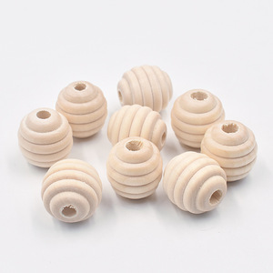 Manufacturer Wholesale 20mm Log Natural Color Garland Spacer Hemu Loose <b>Wood</b> <b>Beads</b> for Chain Bracelet Food Grade Baby Molar Toys - Product Image 2