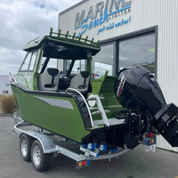 Bateau de Pêche à Cabine Fermée en Aluminium Gospel 6,25 m Économique avec Moteur Hors-Bord, État Neuf à Vendre