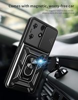 Coques de téléphone portable à fenêtre coulissante pour itel S23 Plus A60 A70 Protection de l'objectif de l'appareil photo Couverture arrière antichoc
