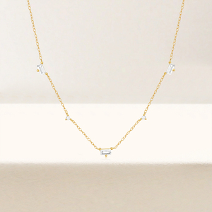 CANNER Minimalist 925 <b>Sterling</b> <b>Silver</b> Personalized square Inlaid Zircon Daily <b>Women</b> Collarbone <b>Necklace</b> - Product Image 6