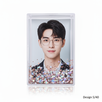 Cadre photo liquide pailleté plastique transparent acrylique flottant eau scintillante cadre photo boule à neige personnalisé cadeau personnalisé