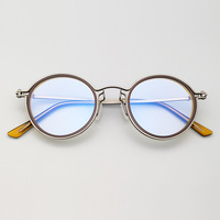 Lunettes de vue rondes vintage pour femmes en titane pur, ultra-légères, photochromiques, à monture intégrale avec cadre minimaliste en acétate