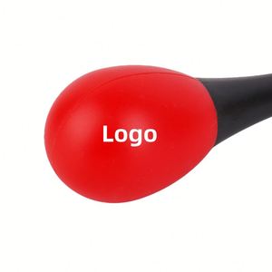 Maracas en plastique colorées miniatures éducatives avec logo personnalisé imprimé, instruments de percussion pour enfants, cadeau - Product Image 1