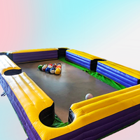 Jeu amusant billard gonflable snookball aire de jeux football billard gonflable table de ballon de football