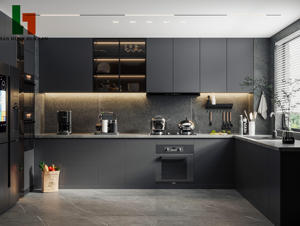 Set di <span class=keywords><strong>Mobili</strong></span> da <span class=keywords><strong>Cucina</strong></span> Moderni Personalizzati con Finitura Lucida, Idea di Design per Interni - Product Image 4