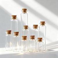 Botol Kaca Kecil Kosong Bersegel Gabus 5ml/10ml/15ml/20ml/50ml