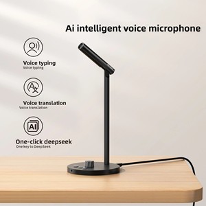 Microphone vocal intelligent filaire personnalisé d'usine, modèle M1, pour la traduction vocale en texte, activation à une touche pour le streaming en direct - Product Image 3