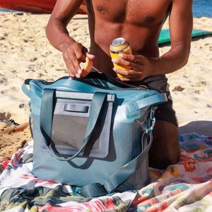 Borsa Termica Pieghevole Riutilizzabile <span class=keywords><strong>in</strong></span> PVC Ecologico con Logo Personalizzato per Spiaggia e Campeggio - Product Image 6