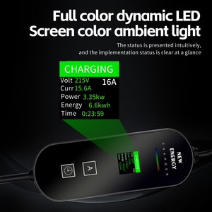 เครื่องชาร์จรถยนต์ไฟฟ้าแบบพกพา ชนิดที่ 2 3.5kW 7kW 11kW IEC 62196 พร้อมปลั๊ก <span class=keywords><strong>Schuko</strong></span> ปรับกระแสได้ 4 ระดับ หน้าจอ LCD แสดงผล พร้อมสายเคเบิลยาว 5 เมตร มาตรฐาน CE - Product Image 6