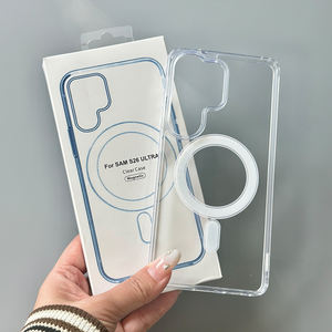 Étui magnétique transparent en acrylique JOYPORODO C010 pour <span class=keywords><strong>Samsung</strong></span> S23 S24 S25 S26 Ultra Plus pour iPhone 11~17 Pro Max, étui transparent - Product Image 4