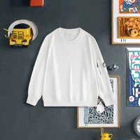 Sweatshirts éponge français vintage Mode de rue décontractée avec des étiquettes de col rond et de manches imprimées Stone Wash