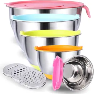 Stainless mixing bowls with lid