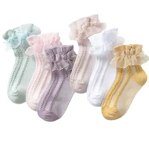  Socks Kids Dance Socks Latin Dance Ruffle Lace Socks