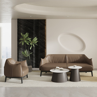 Canapé de bureau modulaire simple en cuir PU, cadre en bois massif écologique, éponge haute densité, design moderne, utilisation à domicile, à l'hôpital ou au bureau