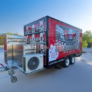 Kiosque à hot-dogs, glaces et café, remorque fermée pour la vente de nourriture, camion de restauration mobile avec cuisine entièrement équipée - Product Image 1