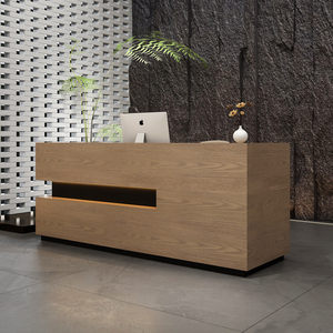 Comptoir de <span class=keywords><strong>caisse</strong></span> Nouveau style chinois MDF Multifonctionnel Comptoir de réception commercial pour restaurants Salons Bureaux - Product Image 3