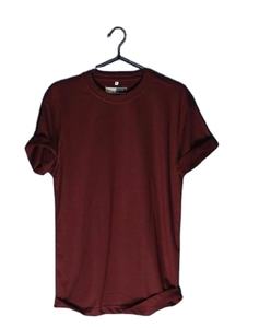 เสื้อยืดผ้าฝ้ายสีน้ำตาลแดงแบบ100% จำนวนมากกำหนดเอง - Product Image 1