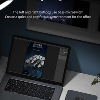 Mouse Gaming Multi-Perangkat Nirkabel Antarmuka USB BT 5.0 Lampu Latar 6 Tombol Isi Ulang Portabel Optik untuk Tangan Kanan Stok