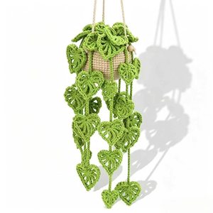Kit de crochet <span class=keywords><strong>pour</strong></span> plantes <span class=keywords><strong>en</strong></span> pot avec un ensemble complet d'accessoires de crochet, tutoriels vidéo <span class=keywords><strong>en</strong></span> <span class=keywords><strong>anglais</strong></span> <span class=keywords><strong>pour</strong></span> <span class=keywords><strong>débutants</strong></span>, comme décoration d'intérieur ou cadeau DIY - Product Image 1