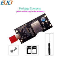 Adaptateur sans fil USB 3.0 Type-A vers M.2 Key-B avec support pour 1 carte SIM pour module modem WWAN 5G 4G LTE