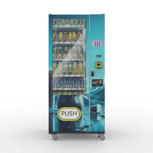 Máquina de venda automática interna de macarrão e lanches, latas de garrafas e bebidas, com logotipo personalizado, com adesivo e logotipo