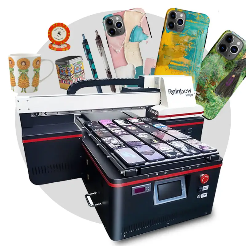 A2 Uv printer for wood ceramic canvas cardboard leather stone wallet PVC newest uv printer