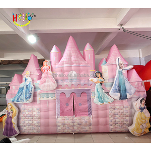 Công viên giải trí <span class=keywords><strong>Inflatable</strong></span> xây dựng children's sân chơi lâu đài Lều màu hồng <span class=keywords><strong>Inflatable</strong></span> lâu đài lều - Product Image 4