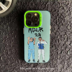 Funda de Teléfono de Plástico Duro Combinada para Dos Personas, Moderna, Apta para <span class=keywords><strong>iPhone</strong></span> 11 12 13 14 15 16 17 Plus Pro Max Fund Mdlr - Product Image 5