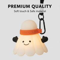 Porte-clés Veilleuse LED Moderne et Mignonne pour Enfants, Portable, Rechargeable, Alimenté par Batterie Type-C, en Silicone, Lumière Blanche Chaude