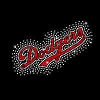 Transfert thermocollant en strass Dodgers, motif équipe de baseball LA pour la décoration de t-shirts, sweats à capuche et vêtements