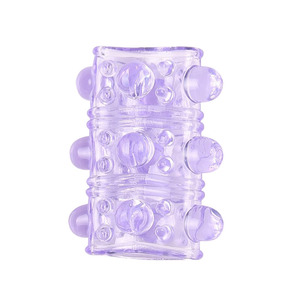 Vente en gros pas cher ensemble de jouets sexuels pour adultes préservatif à friction en cristal épais en caoutchouc avec anneau Jing granule vibrateurs à verrouillage de retard pour hommes - Product Image 6