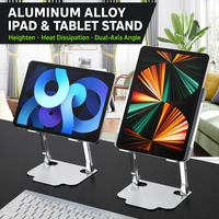 Support pour ordinateur portable en aluminium réglable, pliable, portable, 360° °   Support de refroidissement ergonomique rotatif en alliage d'aluminium pour ordinateurs portables de 10 à 17,3 pouces (vente en gros OEM)