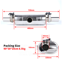 Silencieux d'échappement universel pour voiture en acier inoxydable de type T, valve d'échappement Valvetronic, silencieux à double sortie, ensemble de commande