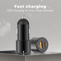 Nouveau chargeur de voiture USB C, adaptateur de chargeur USB pour allume-cigare 85W, chargeur de voiture rapide PD&QC 3.0 pour iPhone Galaxy