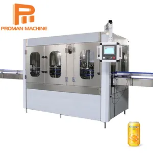 Fabricación de jugo de fruta 2 en 1 Línea de producción de máquina de llenado de jugo de lata de metal de aluminio