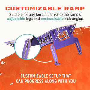 Rampe de saut d'approche pour VTT Rampe réglable pour VTT et <span class=keywords><strong>BMX</strong></span> Débutants à avancée Rampe de vélo légère et portable - Product Image 3